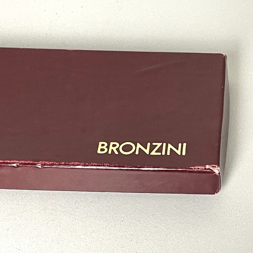 Vintage Bronzini 18KT Gold Shield Necklace Bracelet Set NOS 18" & 7.5" in Box - Picture 4 of 9